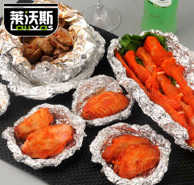首页 产品 锡纸系列(锡纸卷 锡纸片) 烧烤锡纸 家用食品包装铝箔卷